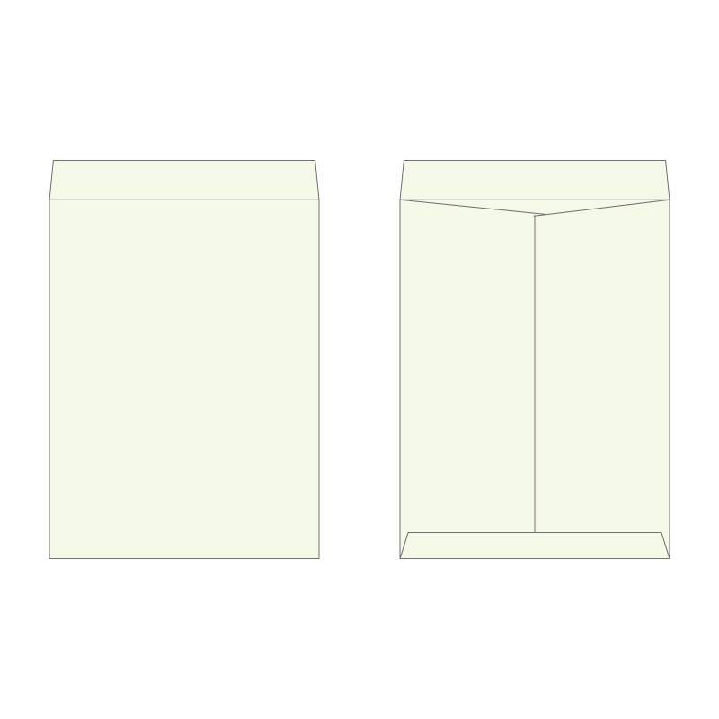 角0封筒 パステルグレー100g/1色刷り