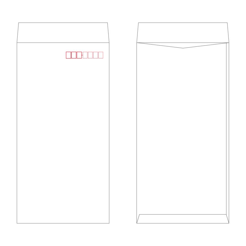 長3封筒 ケント80g 1色刷り スピード封筒館