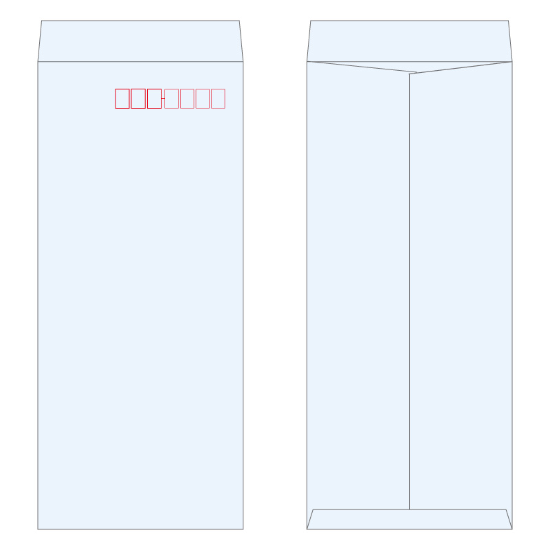 長4封筒 パステルアクア80g/1色刷り