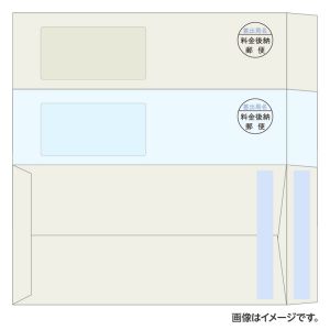 長3封筒（120×235mm） ＥＣカラー（2色）80g 窓付き/糊付き 1色刷り 