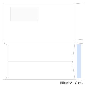 長3封筒 ケント100g／窓付き／スラット糊付き／1色刷り